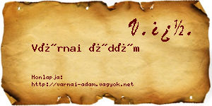 Várnai Ádám névjegykártya