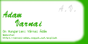 adam varnai business card