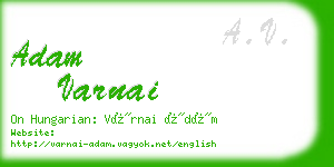 adam varnai business card